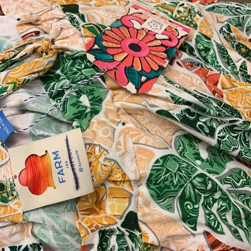 Anthropologie farm rio pineapple 🍍 print pants new with tags sz lg